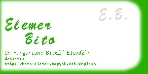 elemer bito business card